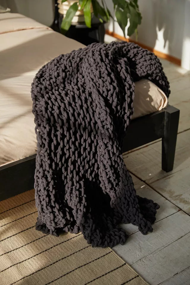 Black Handmade Chunky Knit
