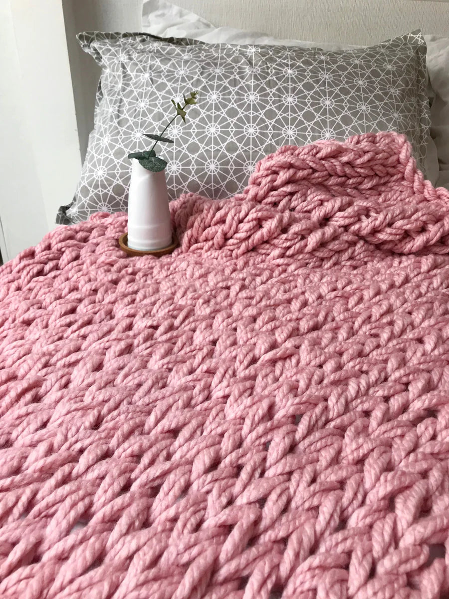 Pink Handmade Chunky Knit