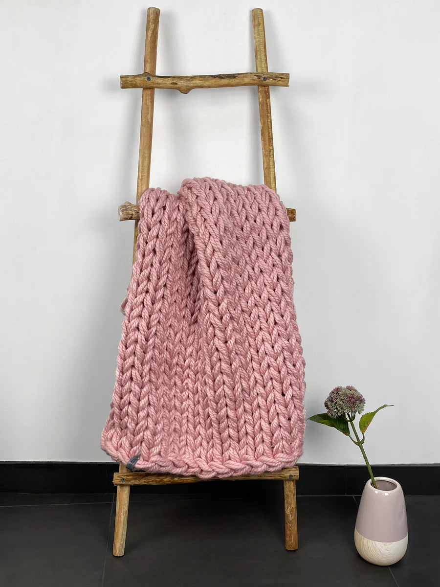 Pink Handmade Chunky Knit