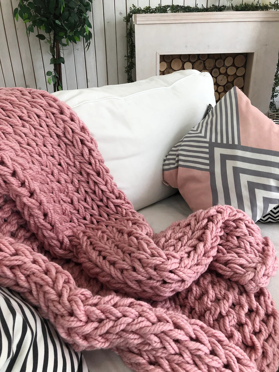 Pink Handmade Chunky Knit