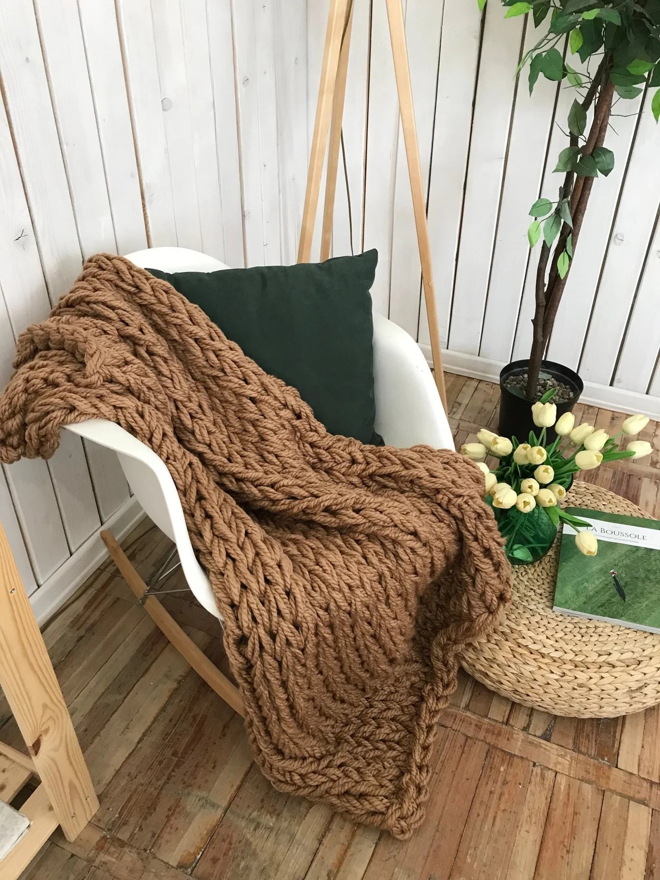 Brown Handmade Chunky Knit