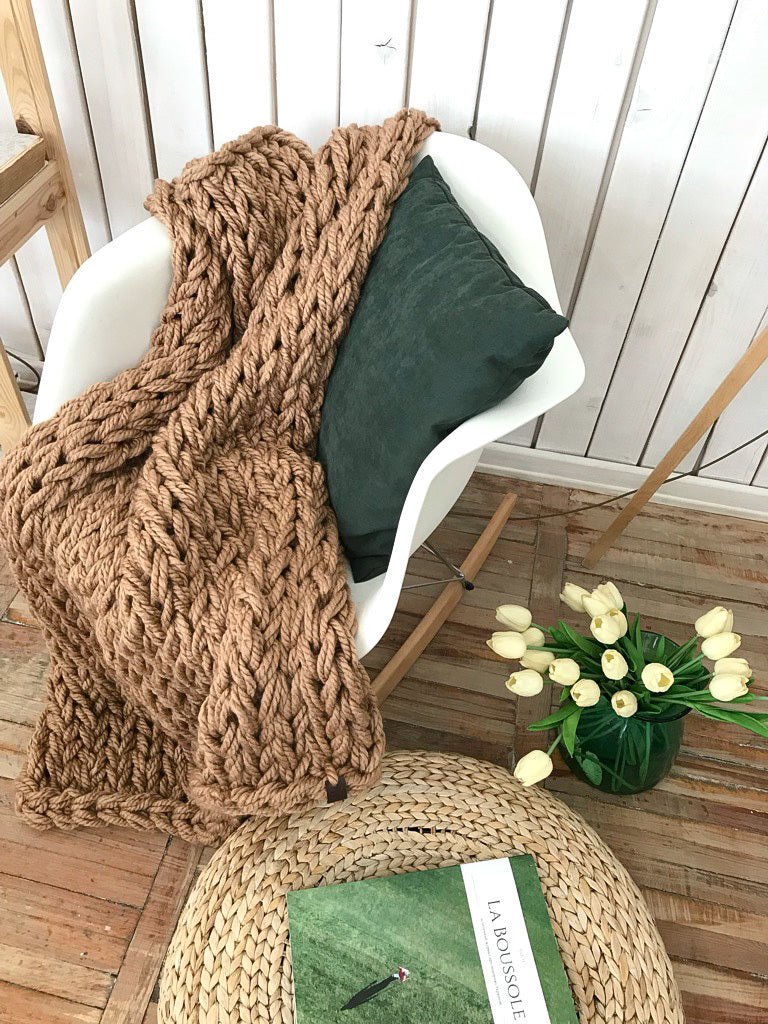 Brown Handmade Chunky Knit