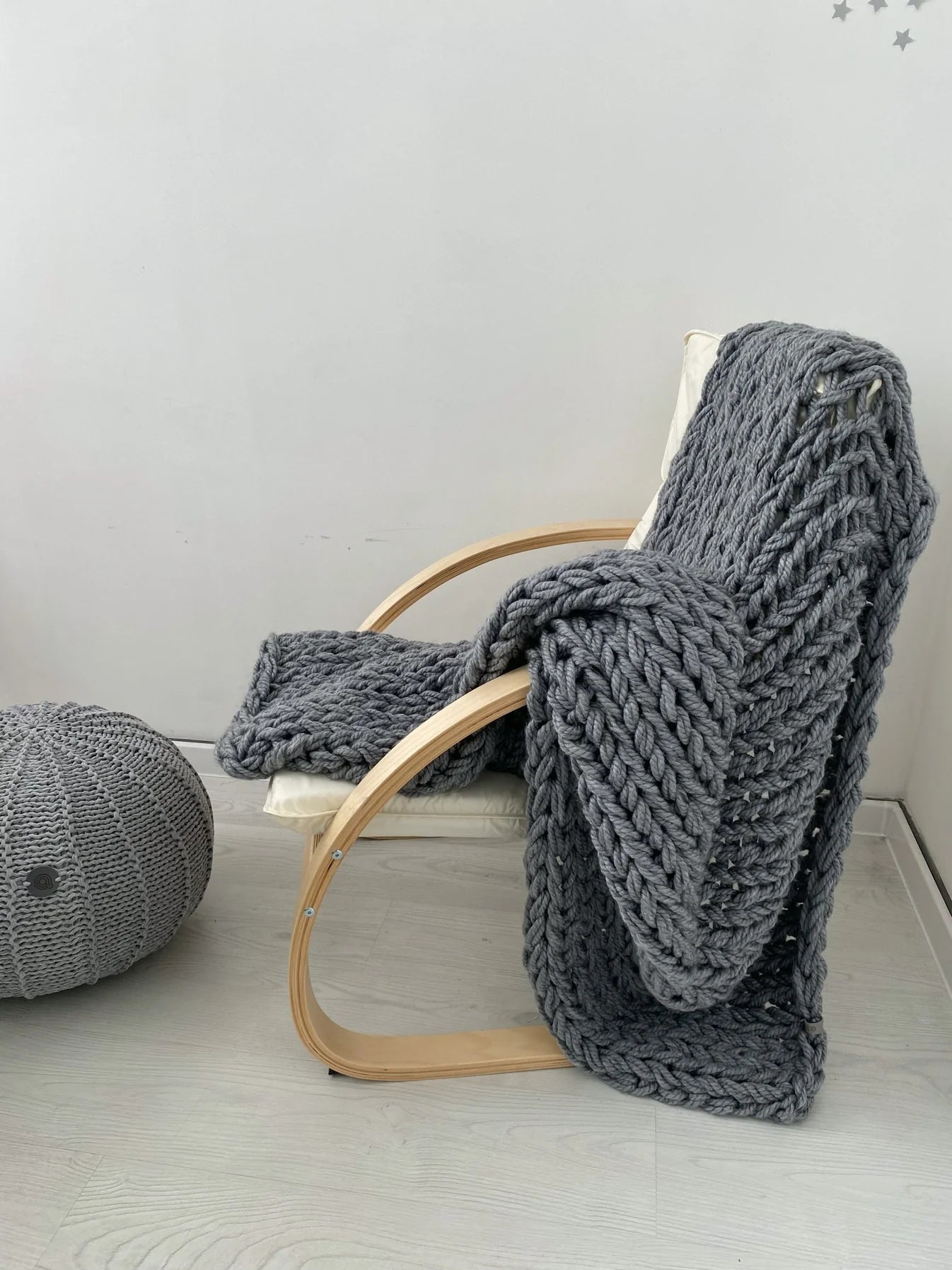 Grey Handmade Chunky Knit