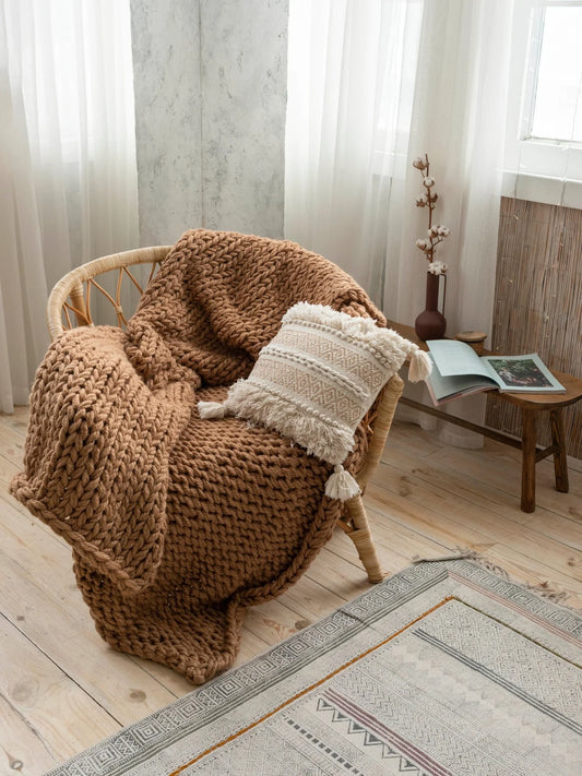 Brown Handmade Chunky Knit