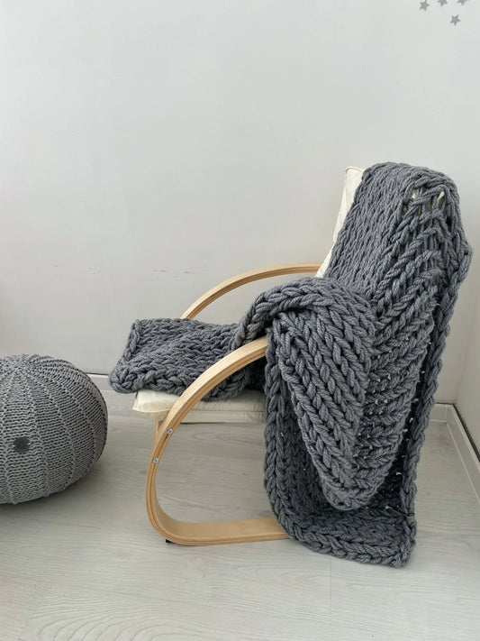 Grey Handmade Chunky Knit