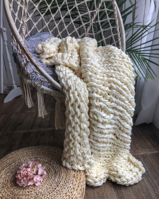 White Handmade Chunky Knit